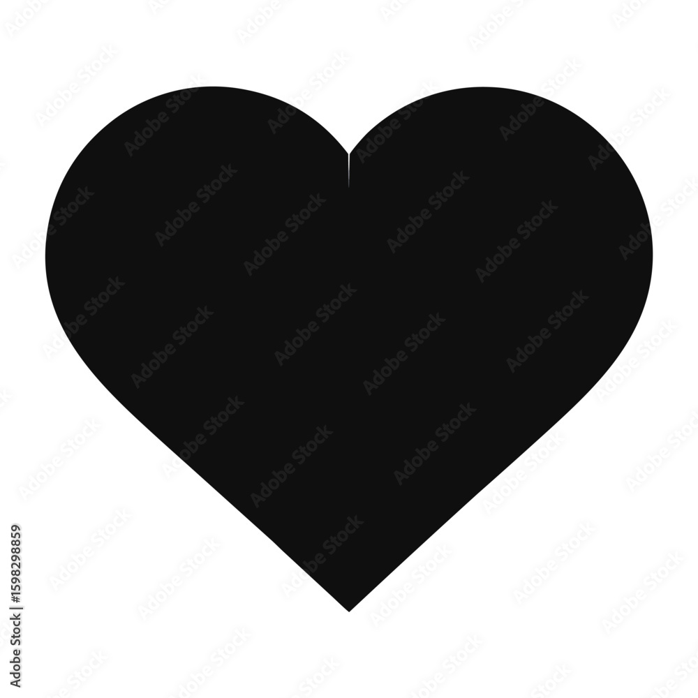 Bold solid black heart icon Bold solid black heart icon