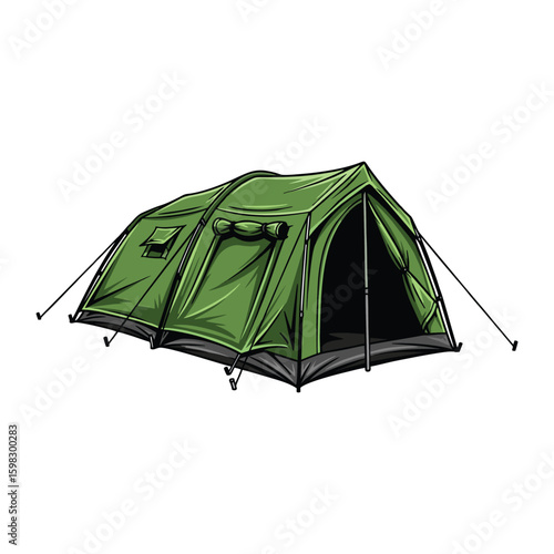 tent illustration on a white background