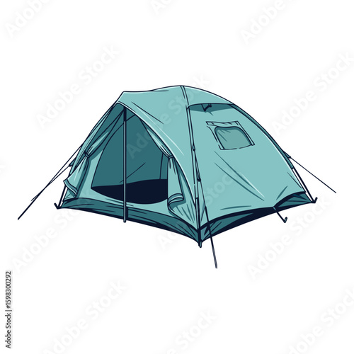 tent illustration on a white background