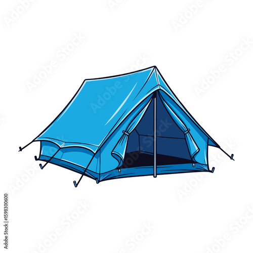 tent illustration on a white background