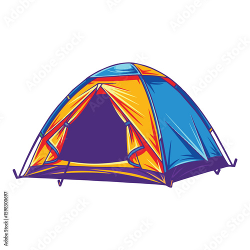 tent illustration on a white background