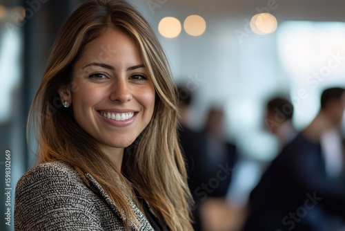 Wallpaper Mural Confident Woman Smiling in Professional Workplace Torontodigital.ca