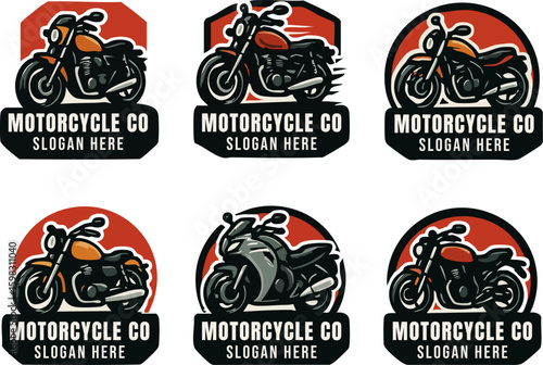Collection of Motorcycle Company Logos with Slogans.