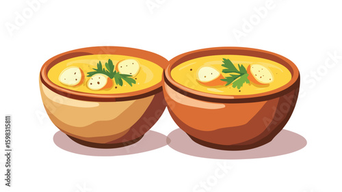 Potatoes Flat Icon for Borscht Soup - Simple Flat Vector Illustration