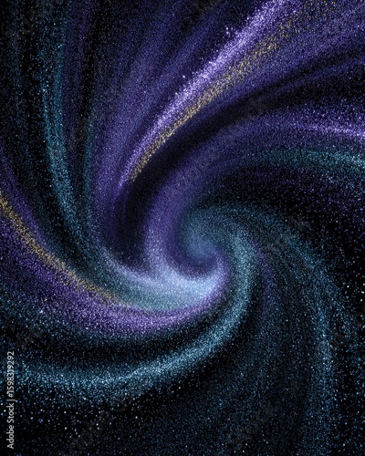 Abstract Space Spiral With Twirling Colors