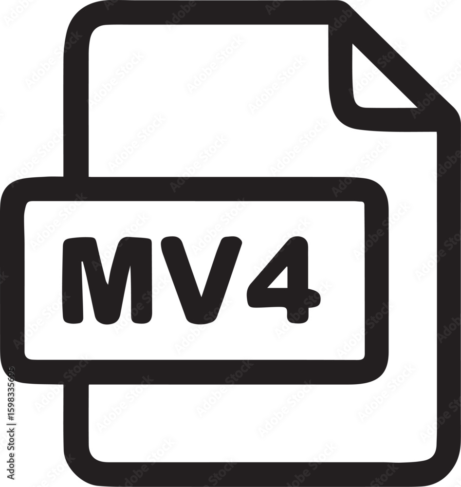 Video format icons MP4, MOV, AVI, MKV icons with file outline Video format icons MP4, MOV, AVI, MKV icons with file outline