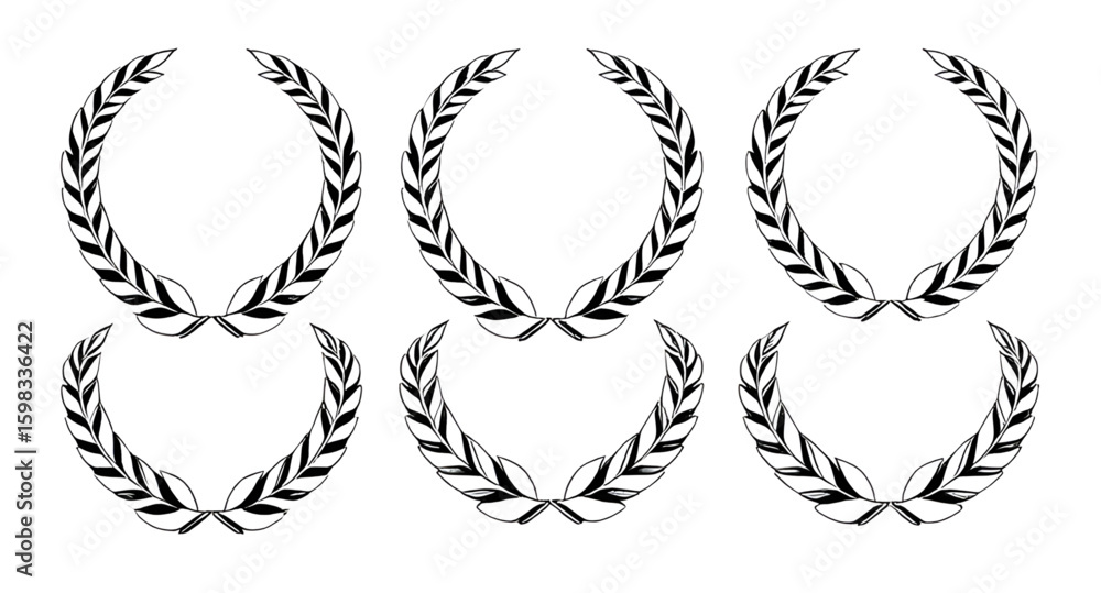 Obraz premium laurel wreath set