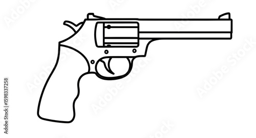 revolver icon, handgun icon, weapon icon, rifle icon, shotgun icon, automatic gun icon, semi-automatic gun icon, silhouette gun icon, black gun icon, isolated gun vector, military gun icon, war weapon
