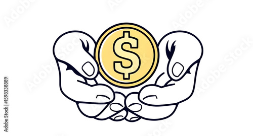 Money in hand, Financial success, Payment concept, Business investment, Salary payout, Economic transaction, Dollar in hand, Giving money, Taking money, Wealth transfer, Income concept, Loan concept, 