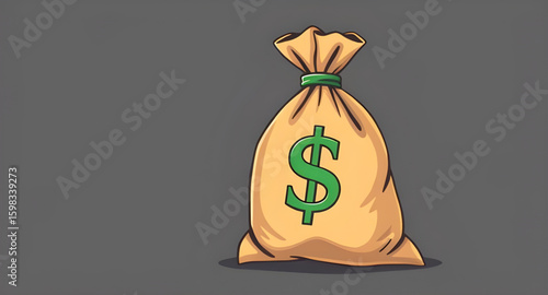 Sack of cash, Dollar bag, Money sack vector, Full money bag, Money pouch, Finance icon, Wealth symbol, Cash bag, Bank money sack, Cartoon money bag, Gold coin bag, Savings icon, Money container, Rich 