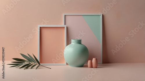 Wallpaper Mural Minimalist White Skincare Tube on Pastel Pink Fabric Torontodigital.ca