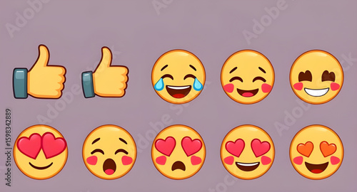 colorful emoji pack, playful emoticons, comic-style emojis, cartoon emotion faces, vector emoticons set, doodle emoji icons, smiley faces vector, funny face collection, emoji with hat, funny emoji wit