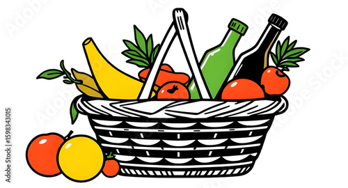 market basket, food basket, grocery shopping, basket with groceries, retail basket, plastic grocery basket, grocery cart alternative, grocery container, basket of food, basket of fruits and vegetables