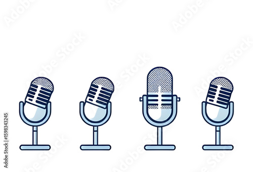  podcast mic, stage mic, studio microphone, broadcast mic, music microphone, recording mic, singer microphone, sound mic, audio mic, dynamic microphone, condenser mic, mic vector, mic illustration, ha