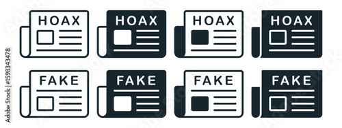 Fake news, hoax icon. Illustration vector
