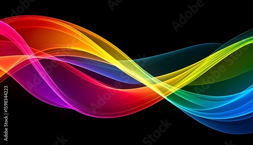 Abstract colorful wavy design