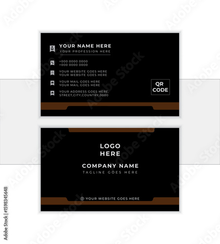 Corporate business card template. landscape orientation. luxury decoration art. stationary design. Vector illustration print template. editable vector.
                 