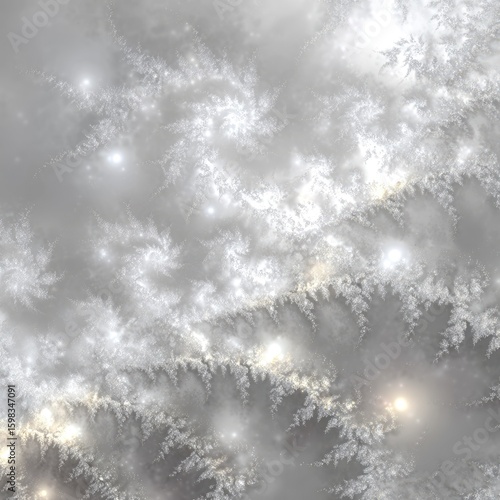 Abstract Silver Galaxy Nebula Background