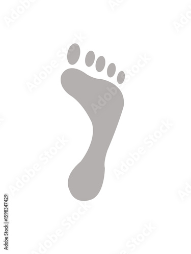 Two footprint / foot print flat icon for apps and websites