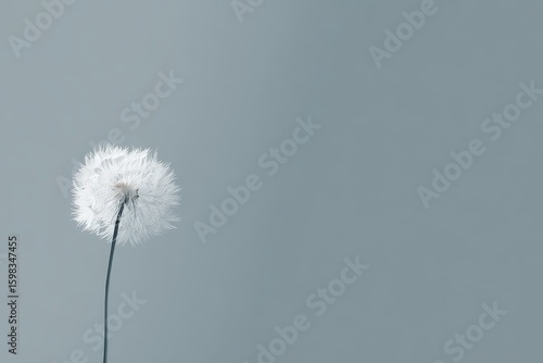 Wallpaper Mural Seedhead on blue background. Conceptual for nature or hope. Simple minimal Torontodigital.ca
