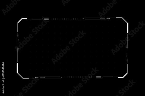 Sci fi futuristic user interface, HUD template frame design, Technology abstract background	