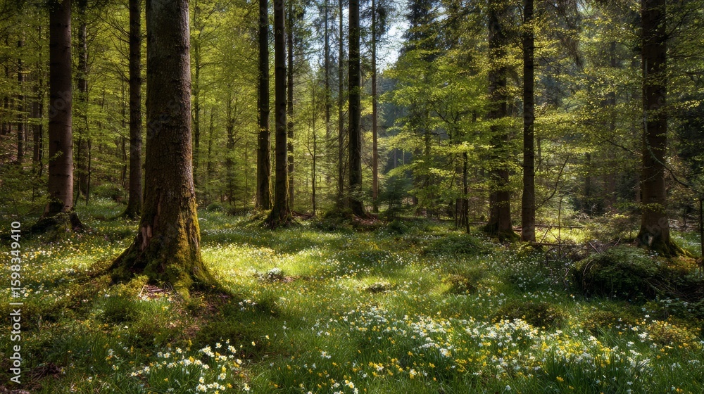 Obraz premium spring in a forest