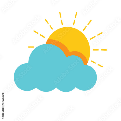 Summer Cloud Icon Vector Design 