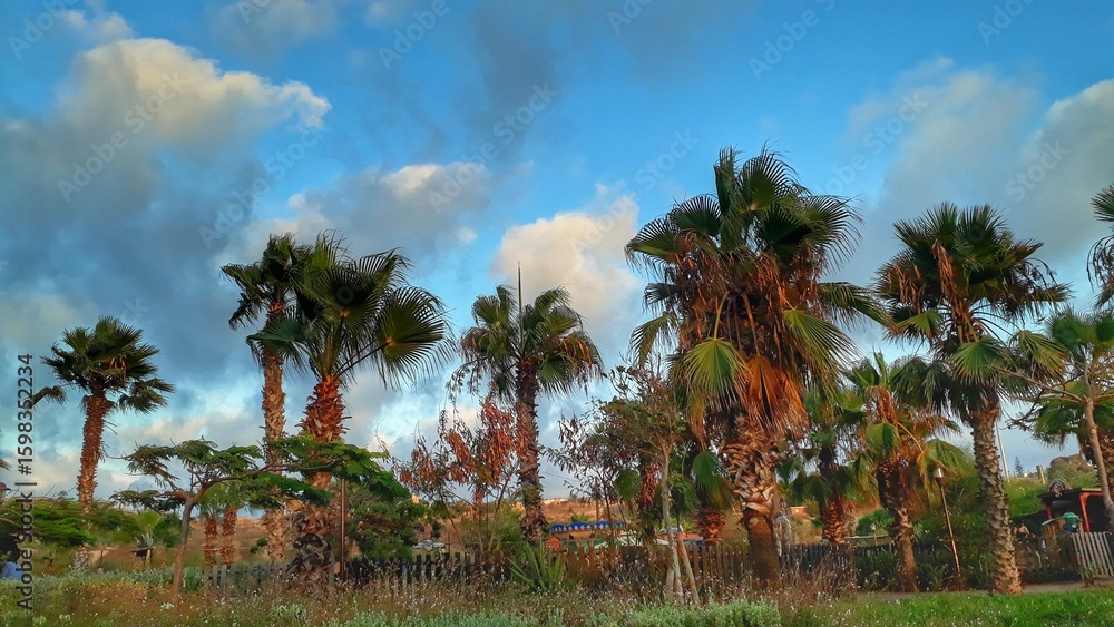 Fototapeta premium Casablanca, Morocco - July 29 2019 : view of Sindibad park funfair in casablanca