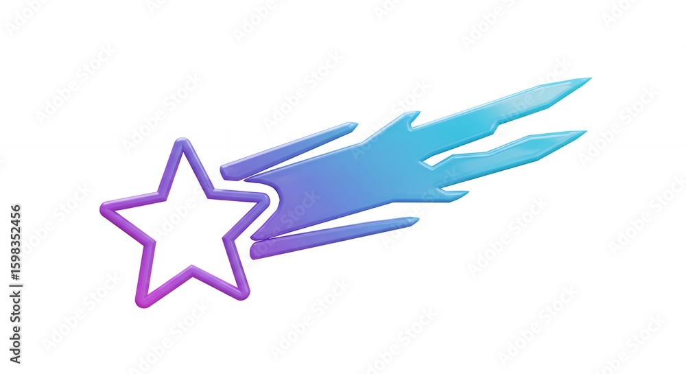 Obraz premium Shooting star graphic design