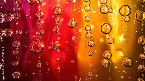 Vibrant Abstract Background with Colorful Bubbles and Light Reflections
