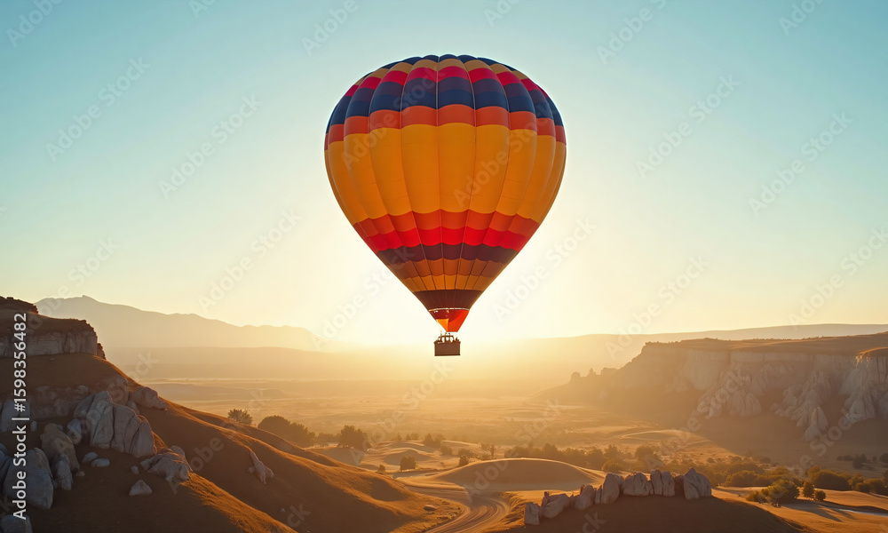 Obraz premium hot air balloon at sunset