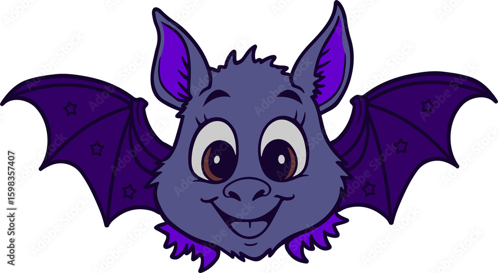 Obraz premium Cute bat on a transparent background