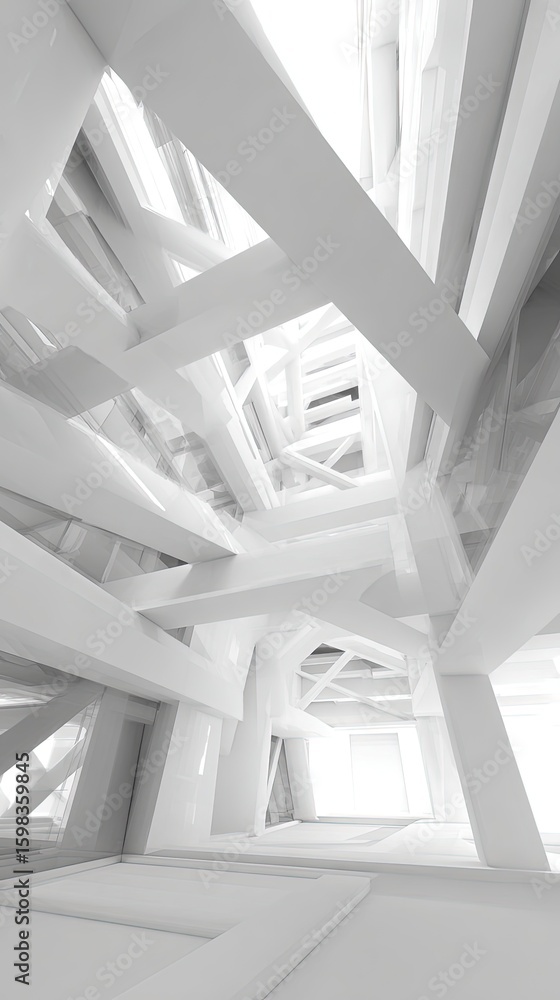 Fototapeta premium Abstract White Architectural Interior