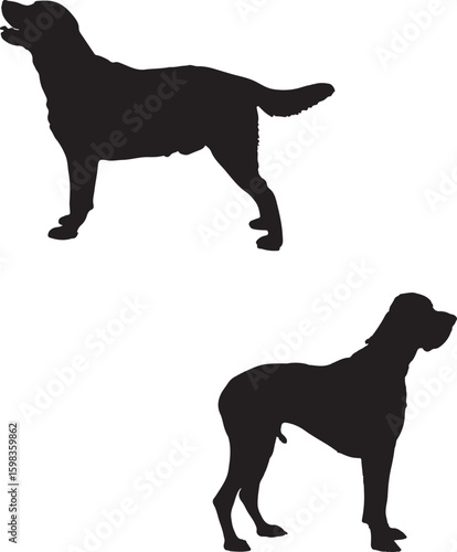 silhouettes of dogs, dog silhouette vector, animal, silhouette, vector, dog, horse, illustration, cat, mammal, pet, animals, nature, farm, black, art, cartoon, icon, wild, running, deer, design, silho