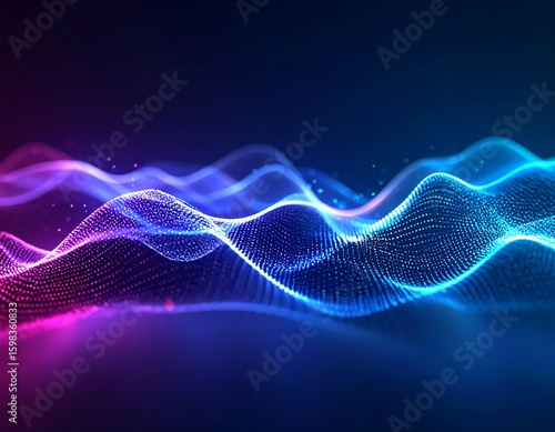 Wallpaper Mural Abstract digital wave form Torontodigital.ca