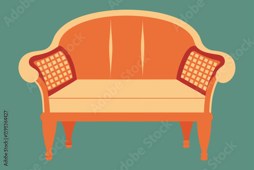 vintage wicker setting 