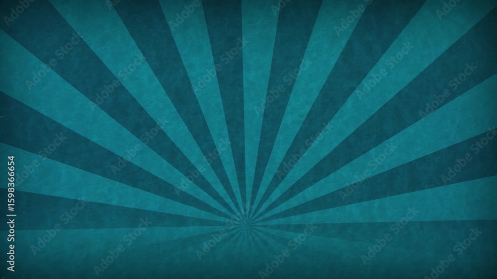 looping animation of Blue rays rotating on green background. Loop ...