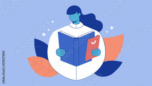 A figure drawing of a person holding their journal close as if it were a shield protecting their most personal thoughts.. Vector illustration