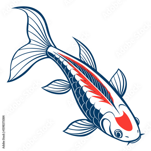Neon Tetra Vector Illustration – Colorful Tropical Aquarium Fish Design