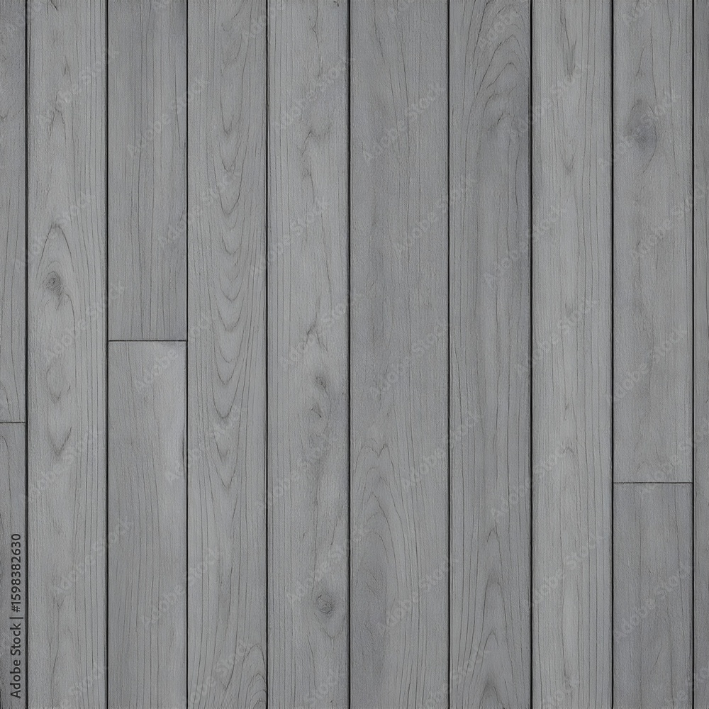Naklejka premium Seamless wood texture in stone grey with aged panel lines and natural timber grain for design assets
