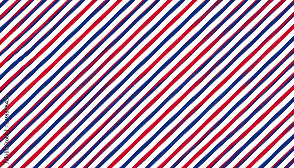 Naklejka premium Diagonal striped pattern in red, white, and blue