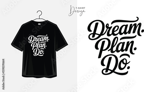 Motivational Hand Lettering Typography T-Shirt Design

