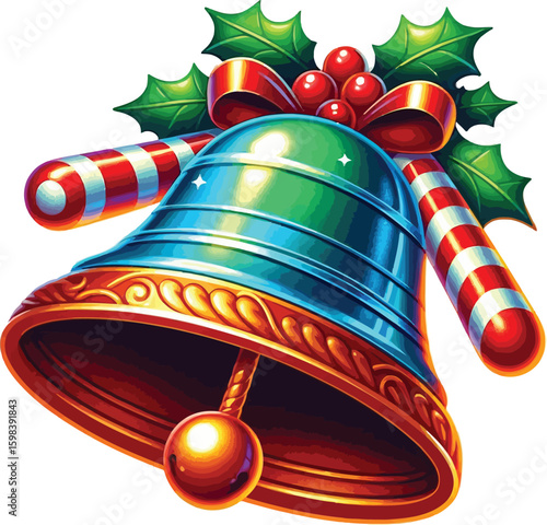 Christmas bell vector illustration