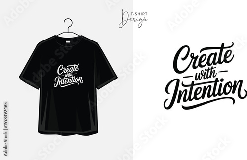 Motivational Hand Lettering Typography T-Shirt Design

