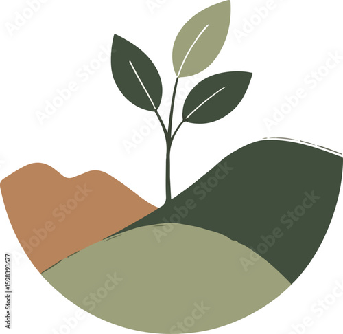 Hand holding a vibrant green plant, symbolizing nature's growth and ecological balance.