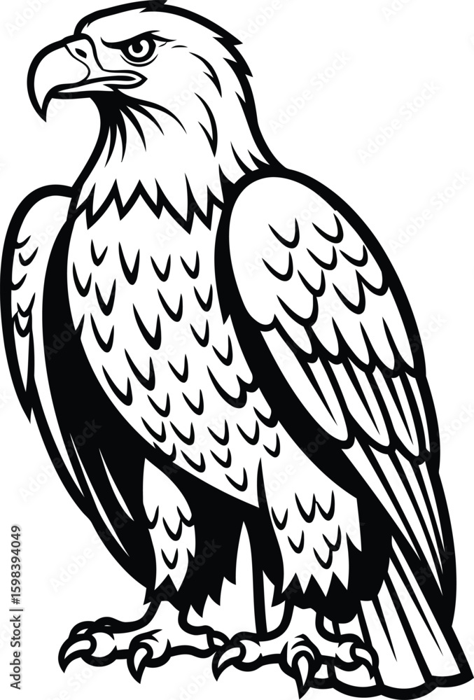Fototapeta premium Nature's Symbol of Strength in Black and White Art