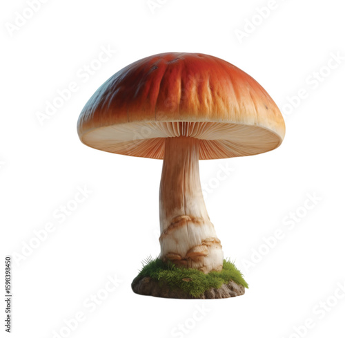 a realistic mushroom vector