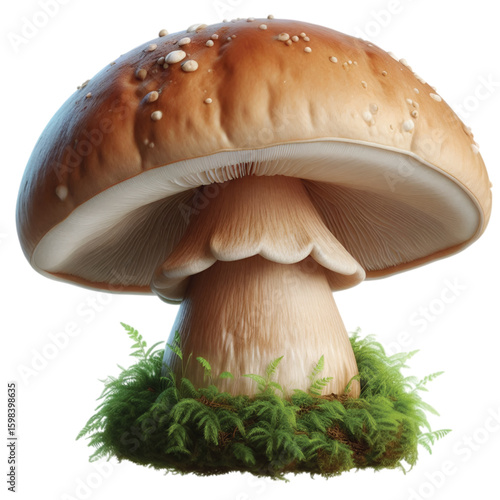 a realistic mushroom vector