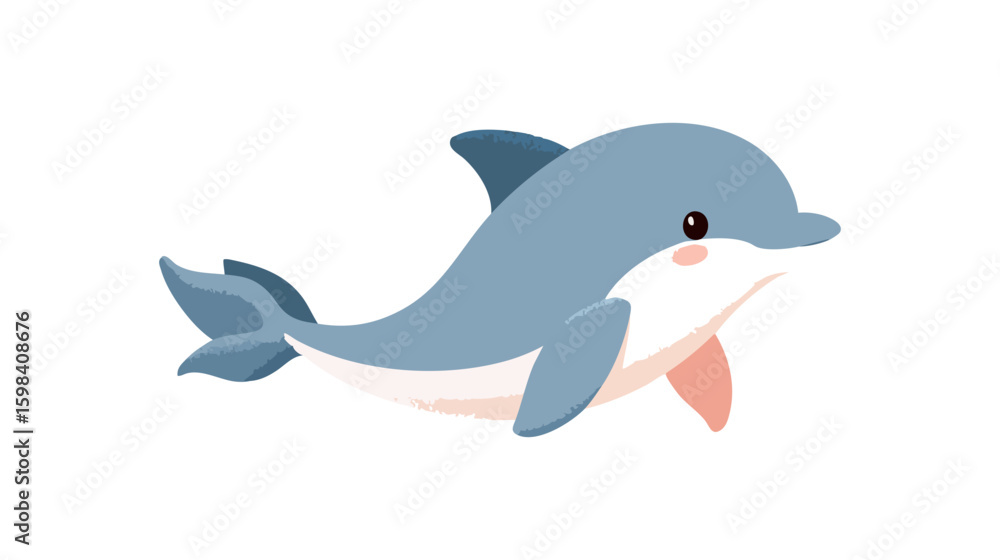 Obraz premium dolphin vector flat minimalistic isolated vector style illustration