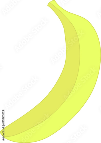 An Outlined Yellow banana vector illustration.